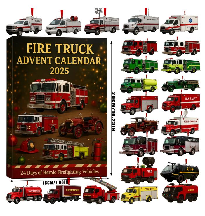 🚒🔥 Calendrier de l’Avent Camion de Pompiers 2025 🎁🌲