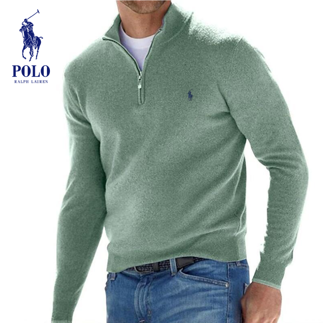 Maglione Elite con mezza zip