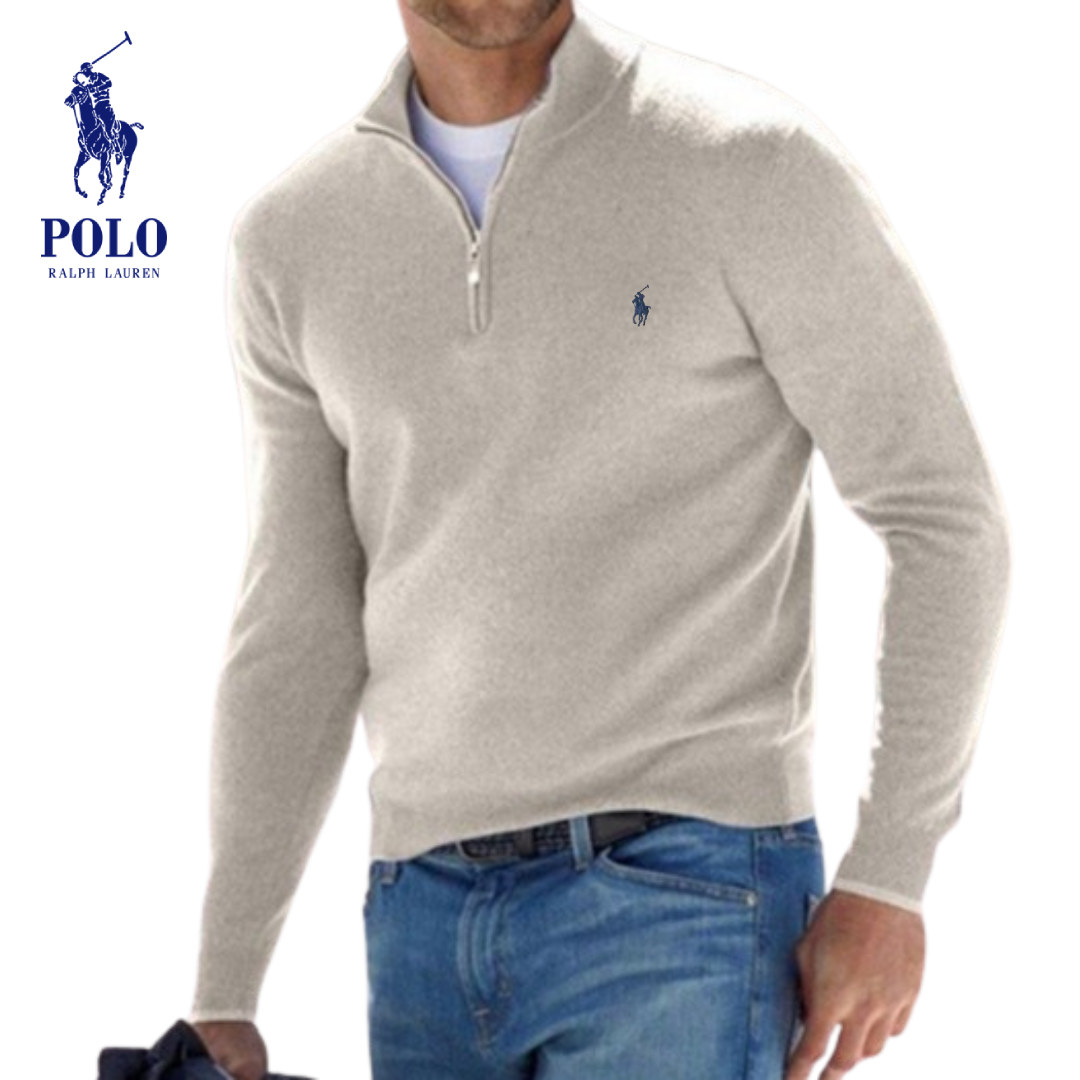 Maglione Elite con mezza zip