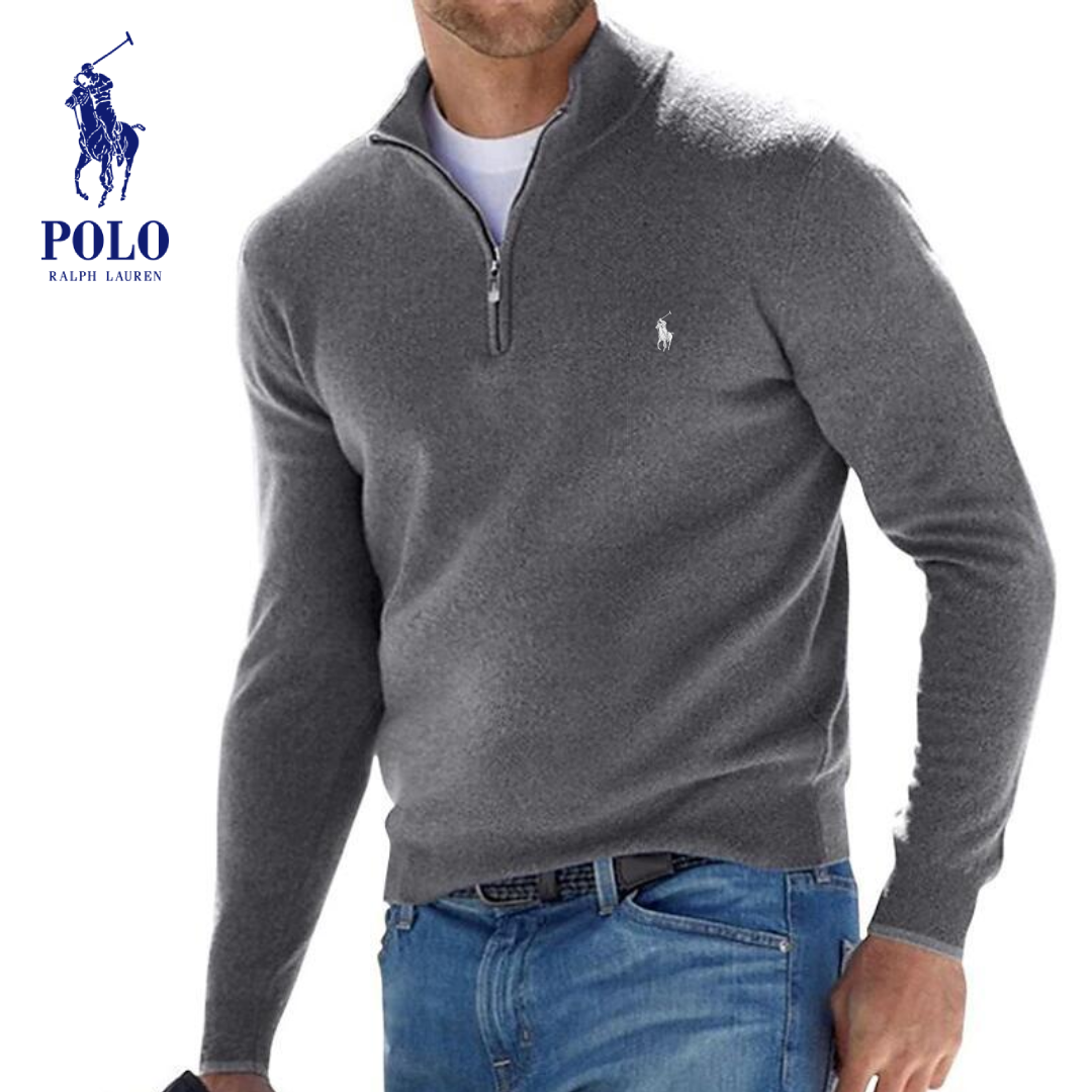 Maglione Elite con mezza zip