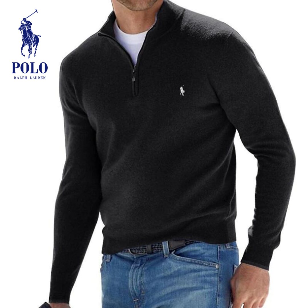 Maglione Elite con mezza zip