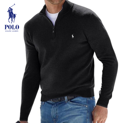 Maglione Elite con mezza zip