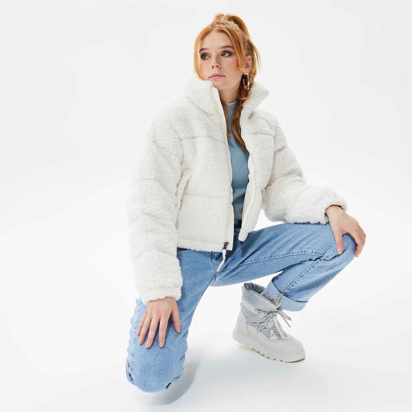 Giacca Nuptse Sherpa a pelo lungo